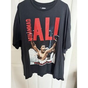 Hybrid Apparel Muhammad Ali Graphic Print Men's 3X Black Cotton Short Sleeve T-…